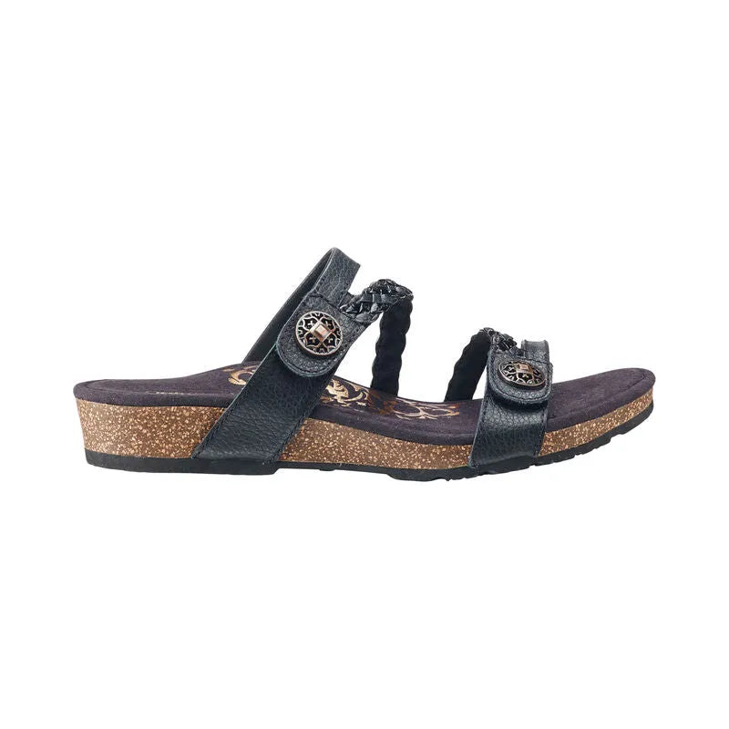 Janey Braided Slide - Black