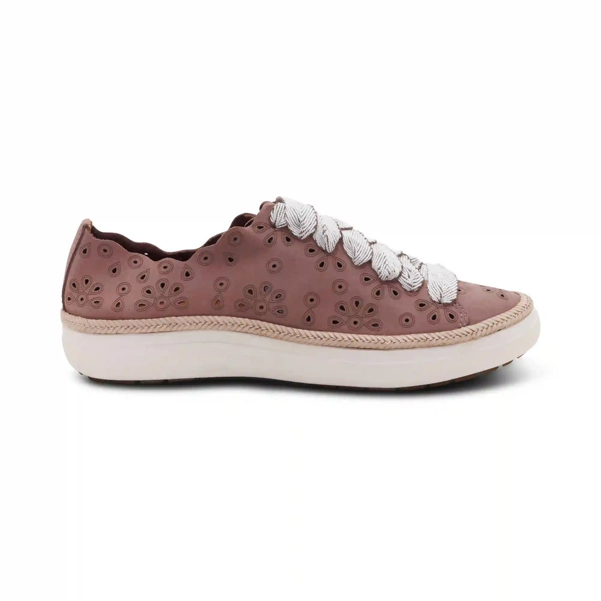 Charlotte Lace-Up Sneaker - Mauve Nubuck