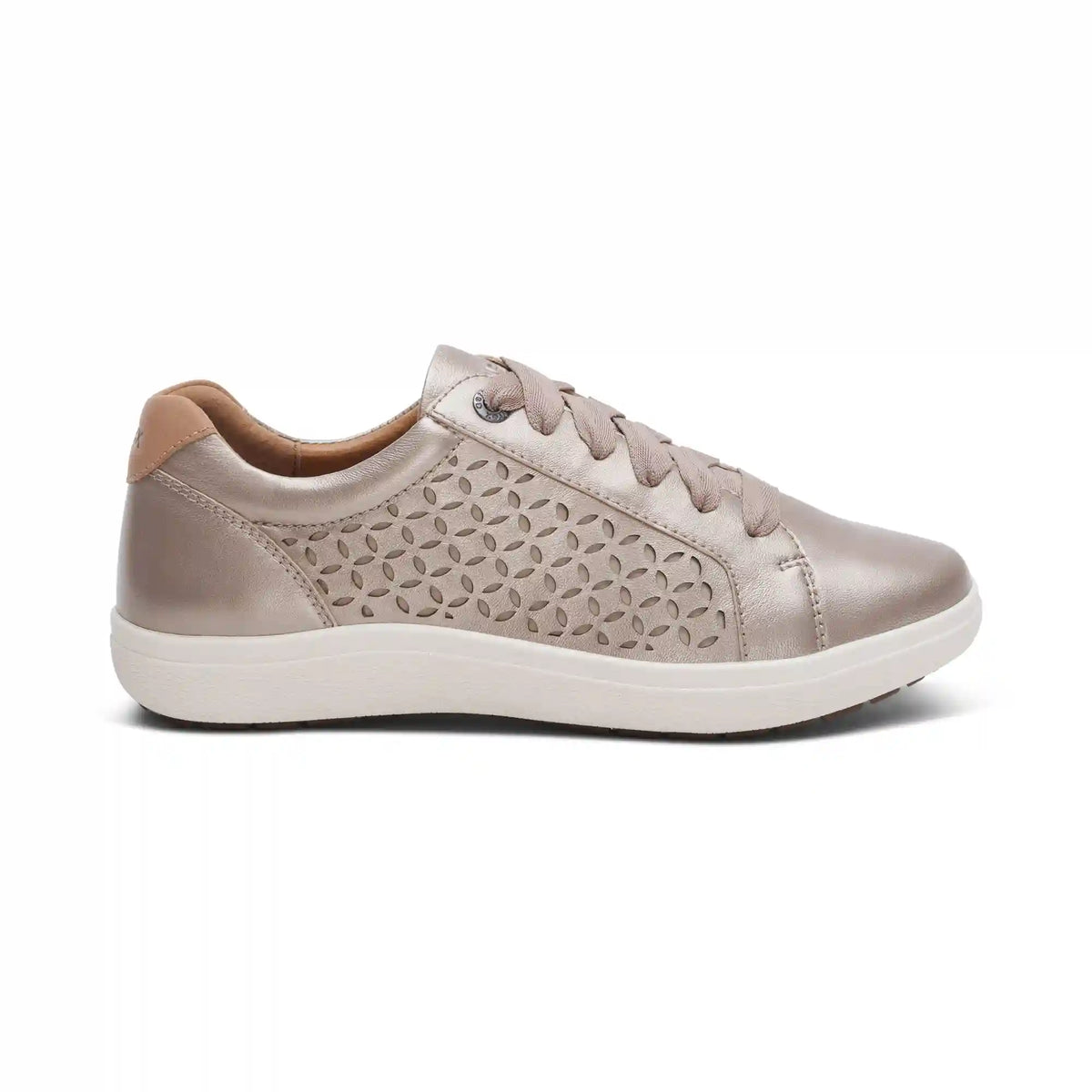 Courtney Lace-up Sneaker - White Gold Cutout