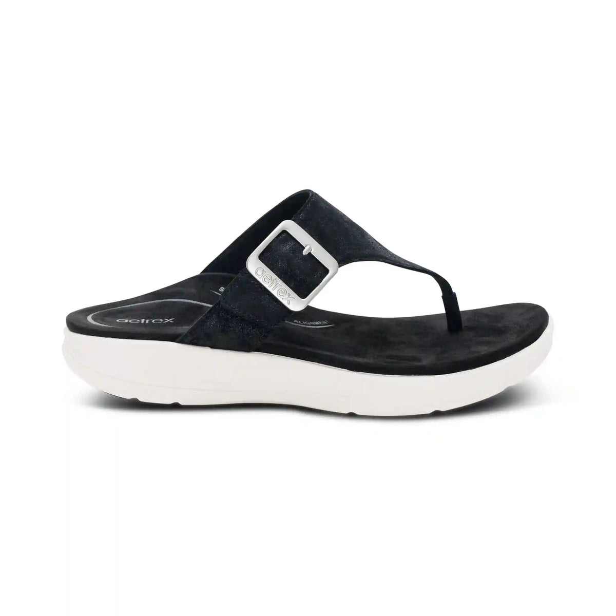 Donna Adjustable Thong Sandal - Black