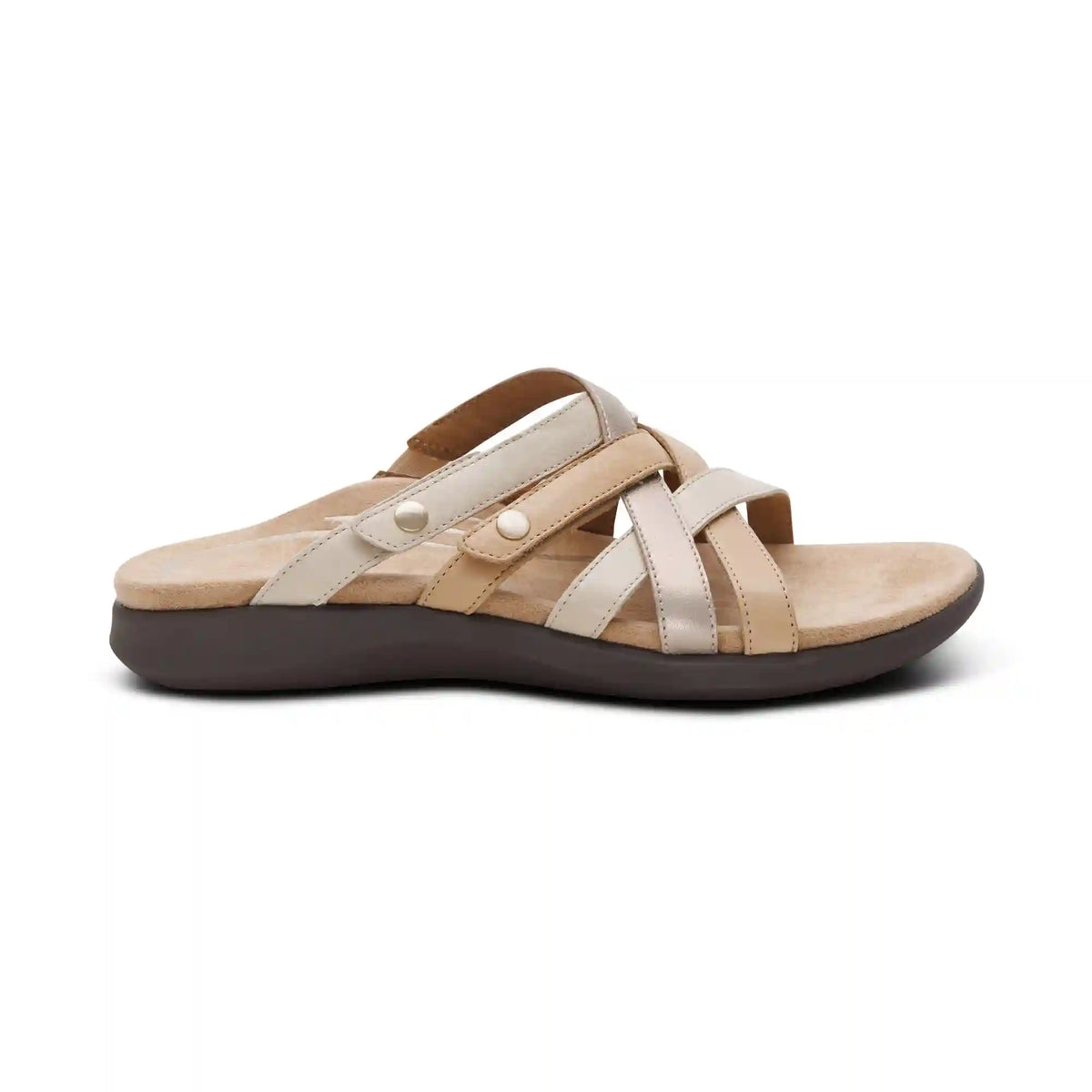 Kasey Adjustable Slide Sandal - Off White