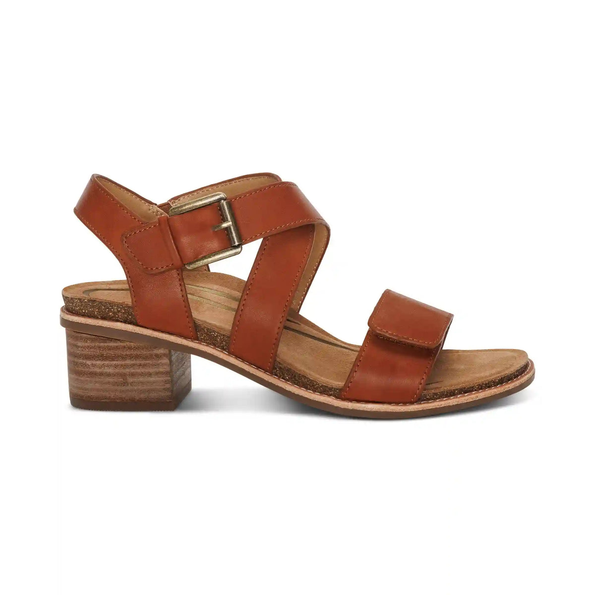 Kristin Arch Support Block Heel - Cognac