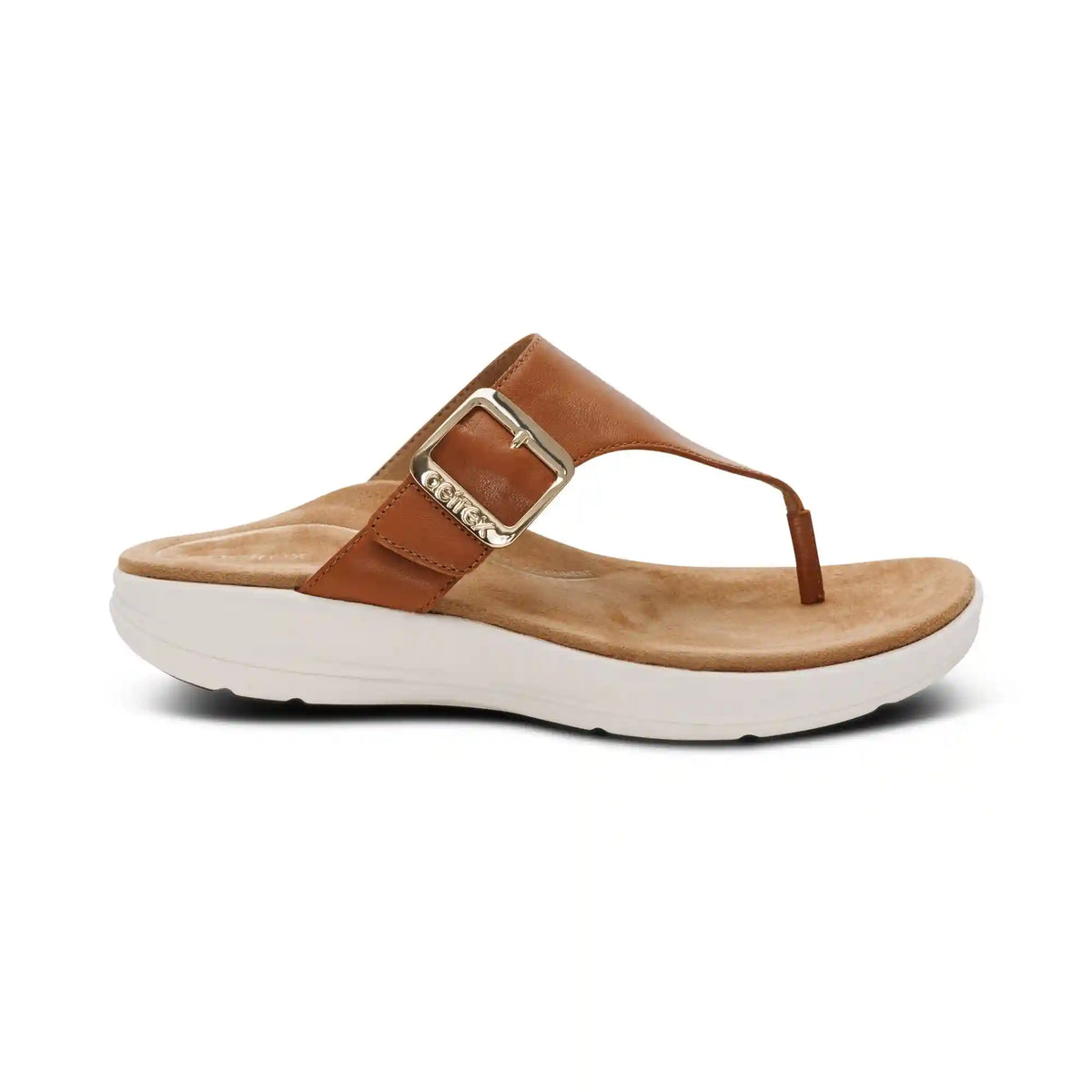Donna Adjustable Thong Sandal - Cognac