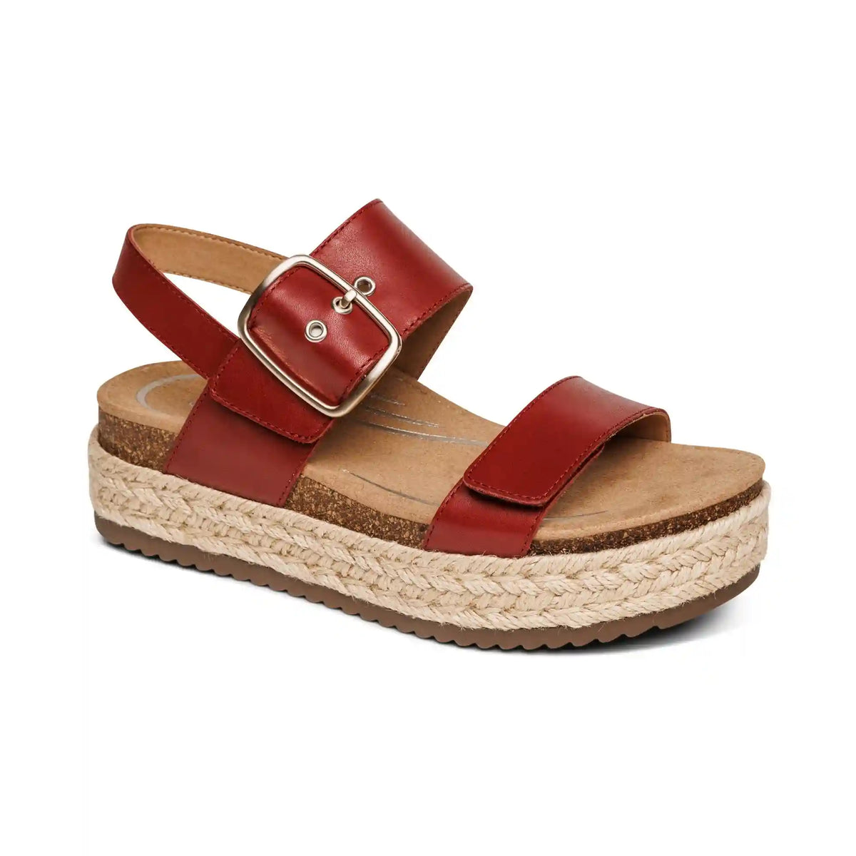 Vania Arch Support Platform Sandal - Red